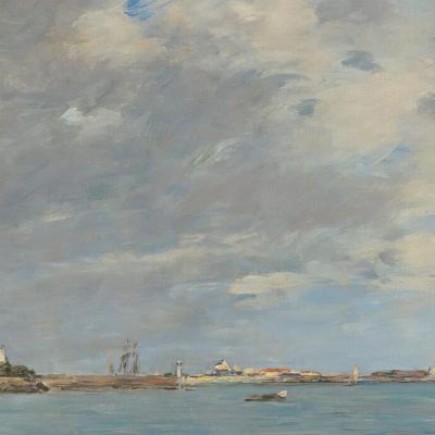 Saint-Vaast-La-Hougue The Bay Eugène Boudin ebd119 canvas print