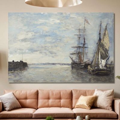 Leaving The Port Eugène Boudin ebd128 canvas print 