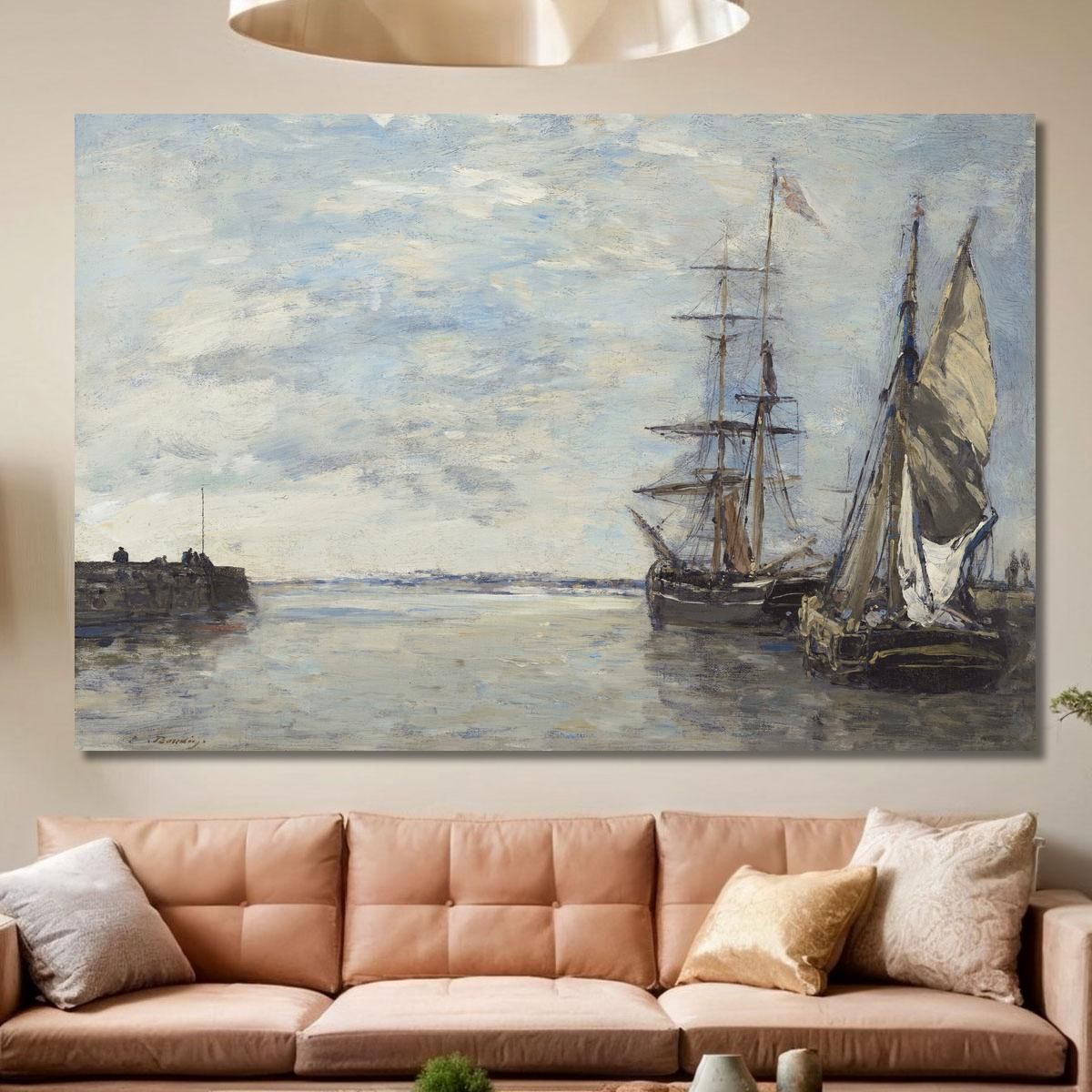 Leaving The Port Eugène Boudin ebd128 canvas print 