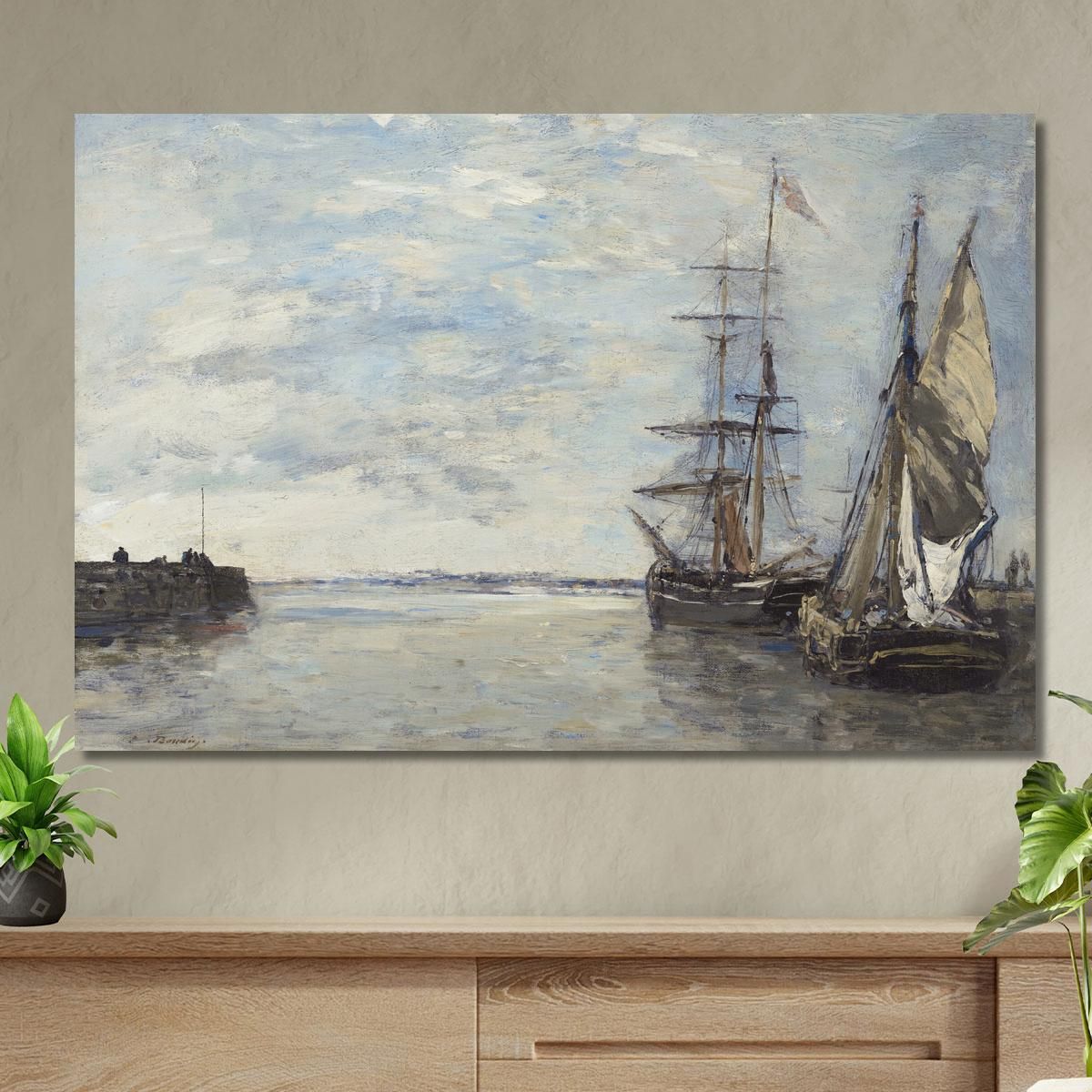 Leaving The Port Eugène Boudin ebd128 canvas print 