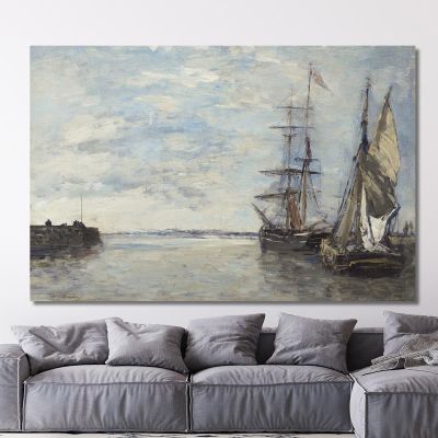 Leaving The Port Eugène Boudin ebd128 canvas print 