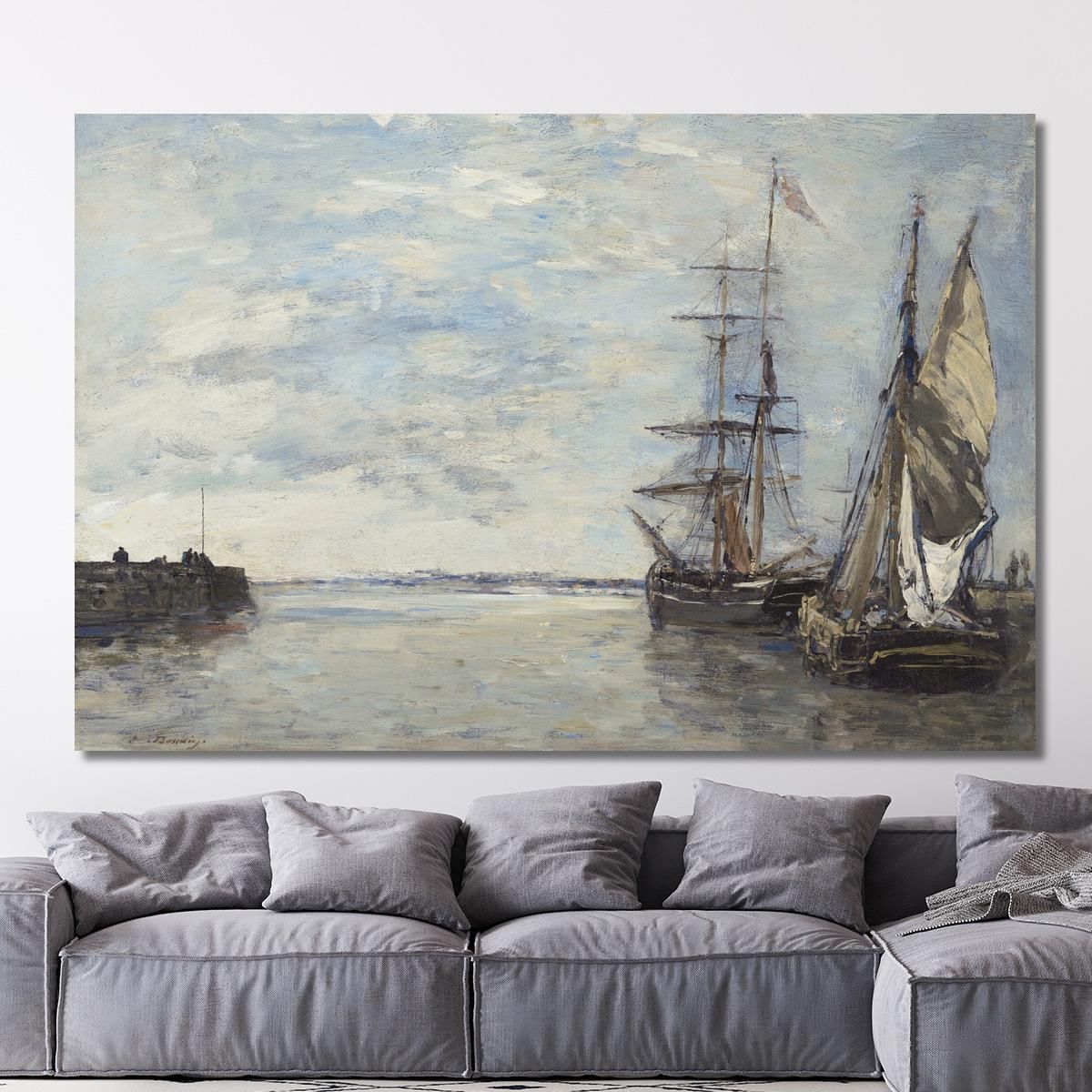 Leaving The Port Eugène Boudin ebd128 canvas print 