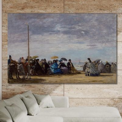 The Beach 2 Eugène Boudin ebd132 canvas print 