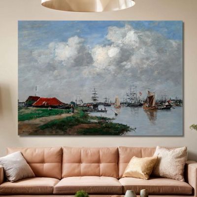 The Escaut River In Antwerp Eugène Boudin ebd141 canvas print 
