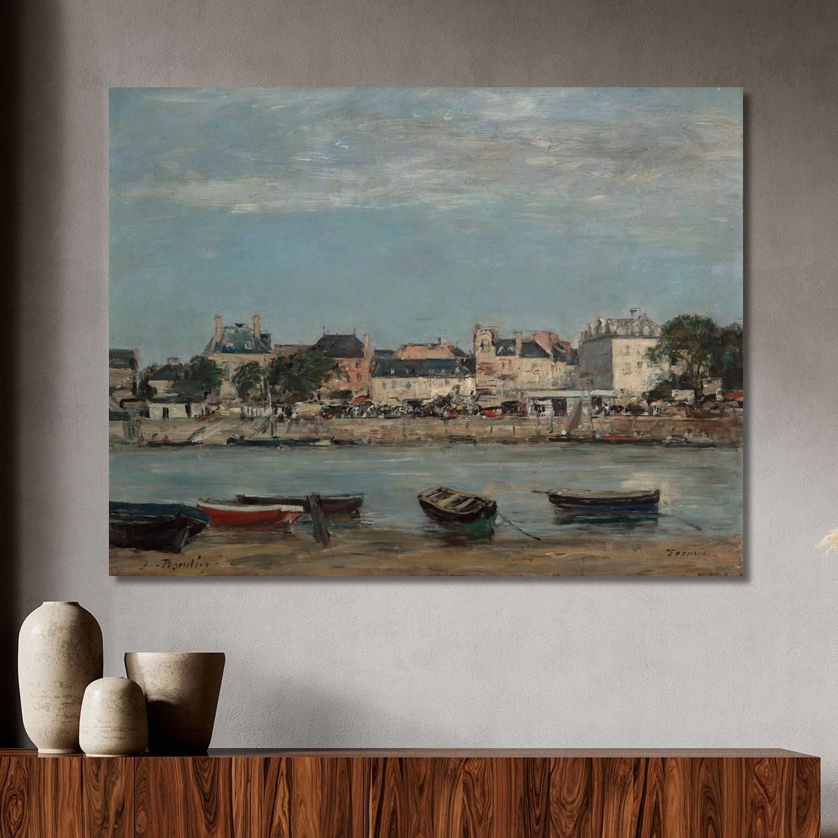 The Port Of Trouville Eugène Boudin ebd142 canvas print 