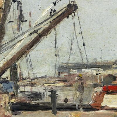 The Trawlers Eugène Boudin ebd145 canvas print