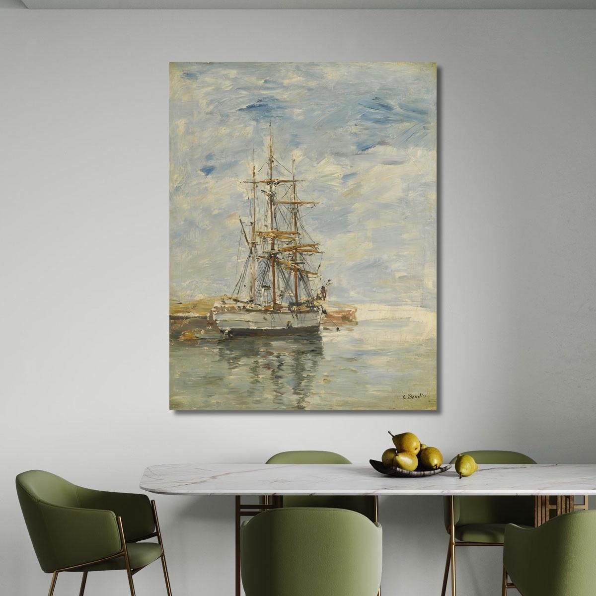 Three-Master At Anchor Eugène Boudin ebd147 canvas print 
