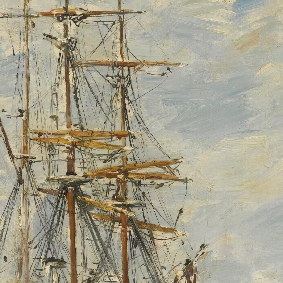 Three-Master At Anchor Eugène Boudin ebd147 canvas print