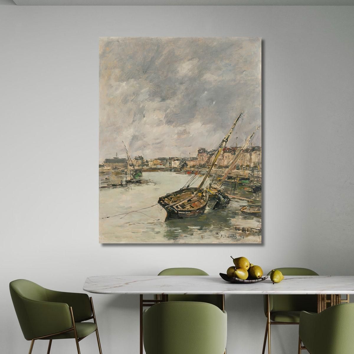 Trouville The Port Low Tide Eugène Boudin ebd151 canvas print 