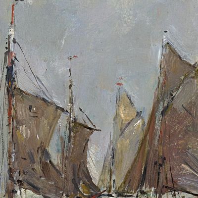 Trouville Departure Of The Sardine Boats Eugène Boudin ebd155 canvas print
