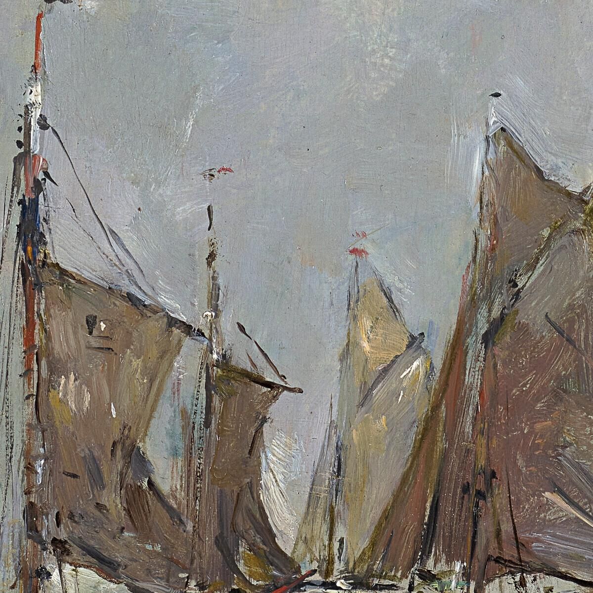 Trouville Departure Of The Sardine Boats Eugène Boudin ebd155 canvas print