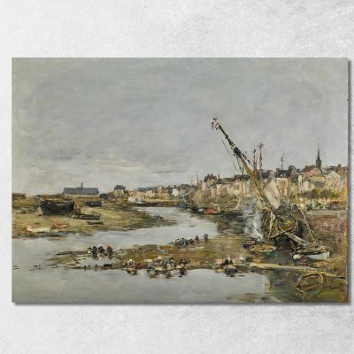 Trouville. The Port Eugène Boudin ebd162 canvas print 