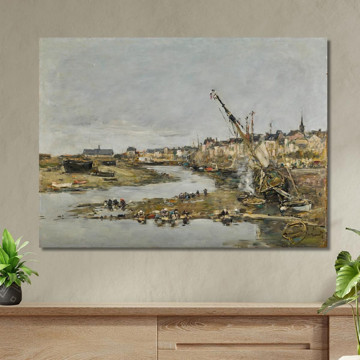 Trouville. The Port Eugène Boudin ebd162 canvas print 