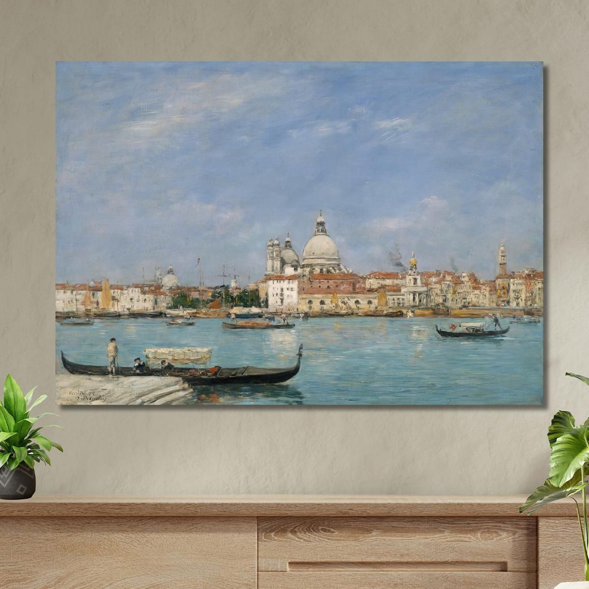 Venice Santa Maria Della Salute From San Giorgio Eugène Boudin ebd166 canvas print 