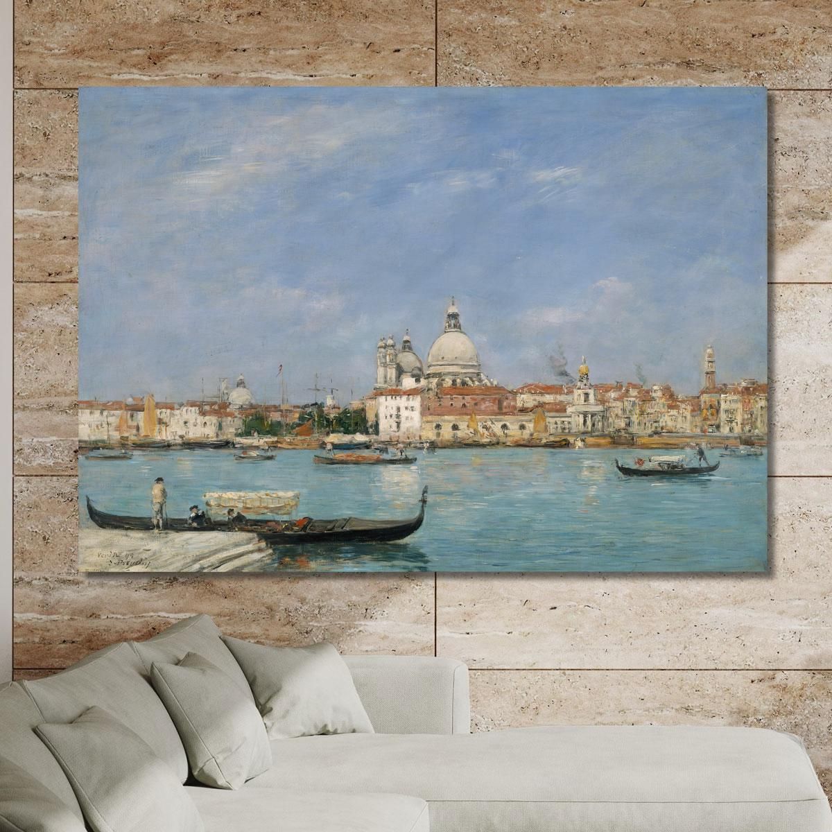 Venice Santa Maria Della Salute From San Giorgio Eugène Boudin ebd166 canvas print 