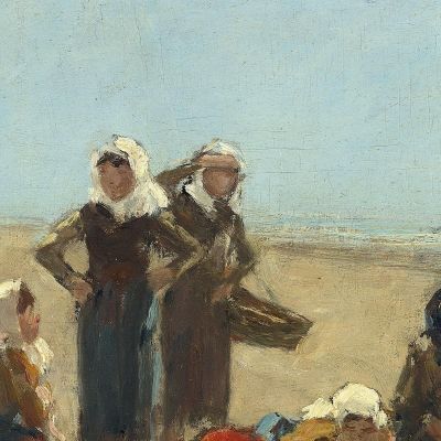 Women On The Beach At Berck Eugène Boudin ebd184 canvas print