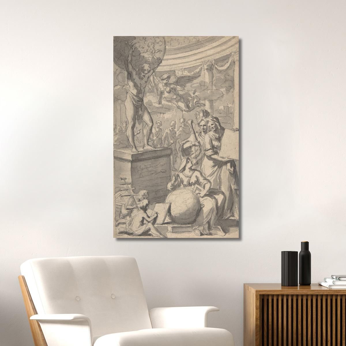 Design For A Frontispiece Of A Title Page Gerard de Lairesse gdl15 canvas print 