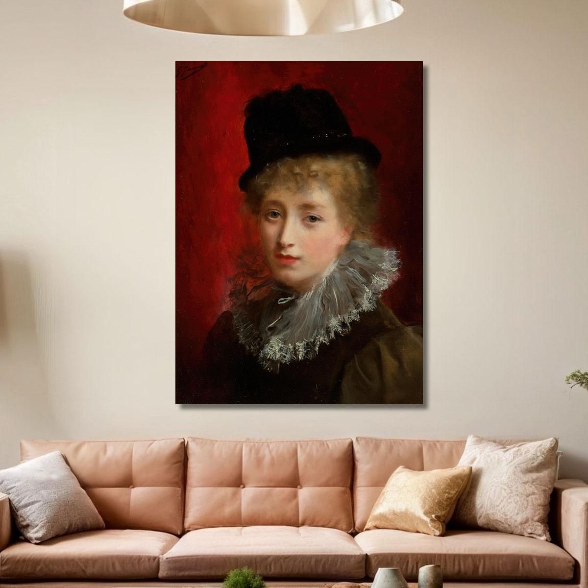 A Fashionable Beauty Gustave Jean Jacquet gjj2 canvas print 