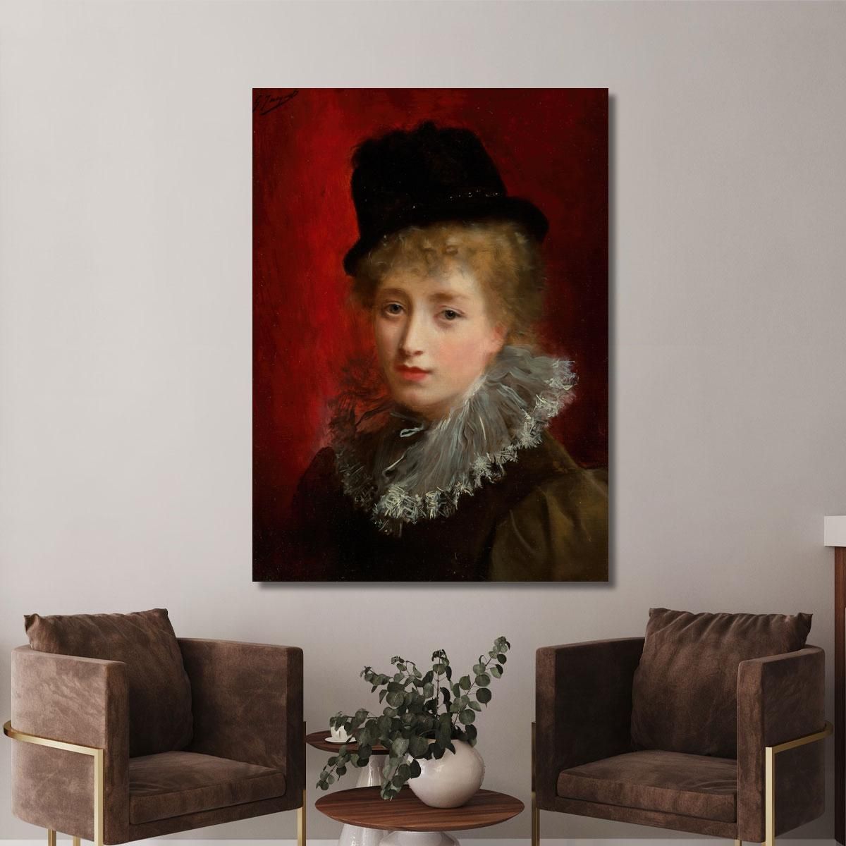 A Fashionable Beauty Gustave Jean Jacquet gjj2 canvas print 