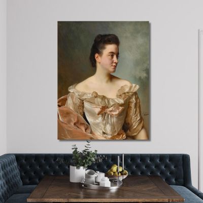 A Portrait Of A Lady In Pink Gustave Jean Jacquet gjj5 canvas print 
