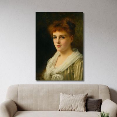 An Auburn Haired Beauty Gustave Jean Jacquet gjj8 canvas print 