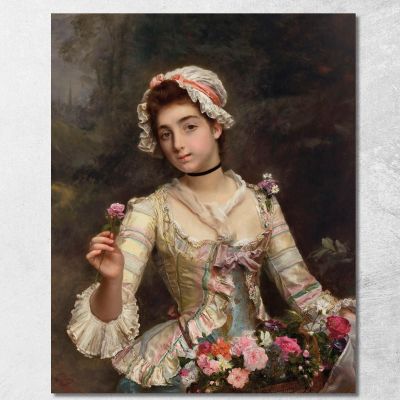 La Bouquetiere Gustave Jean Jacquet gjj13 canvas print 