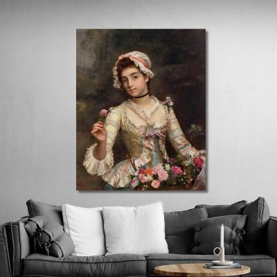 La Bouquetiere Gustave Jean Jacquet gjj13 canvas print 