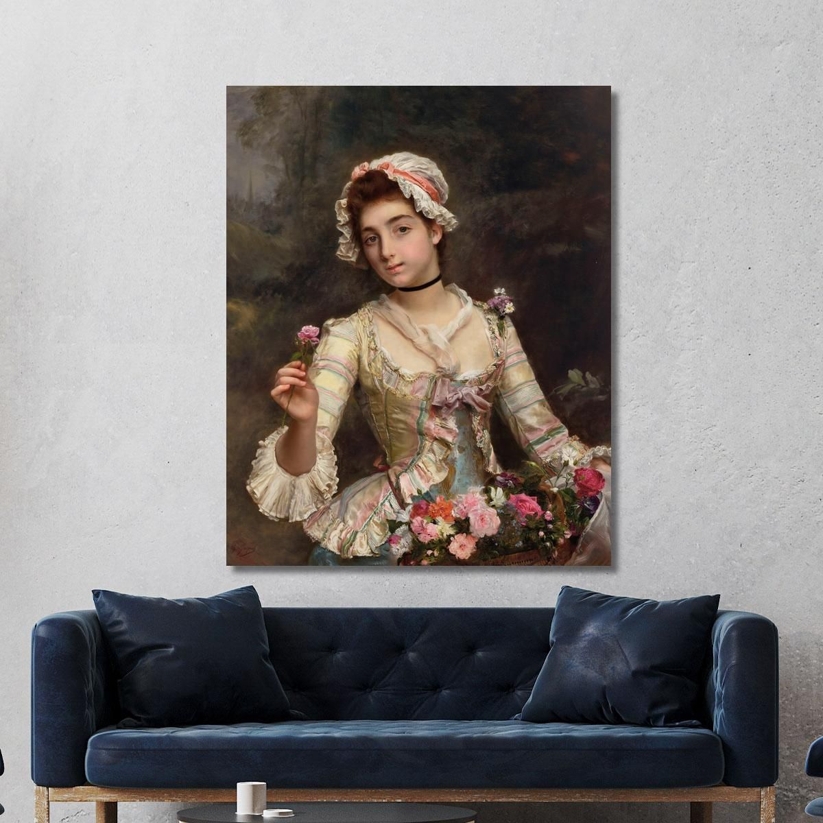 La Bouquetiere Gustave Jean Jacquet gjj13 canvas print 