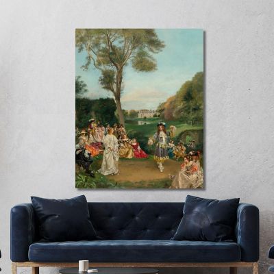 La Danse Château De Kerduel Comte De Champagny Gustave Jean Jacquet gjj14 canvas print 