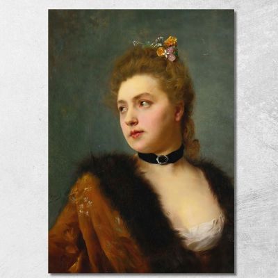 Parisienne Gustave Jean Jacquet gjj17 canvas print 