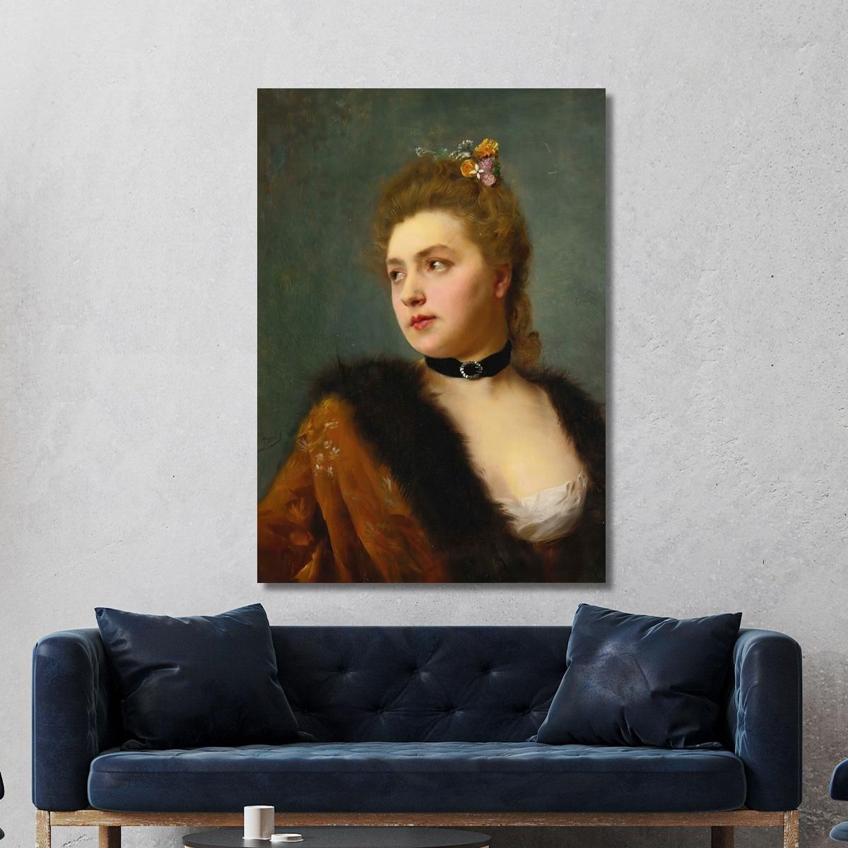 Parisienne Gustave Jean Jacquet gjj17 canvas print 
