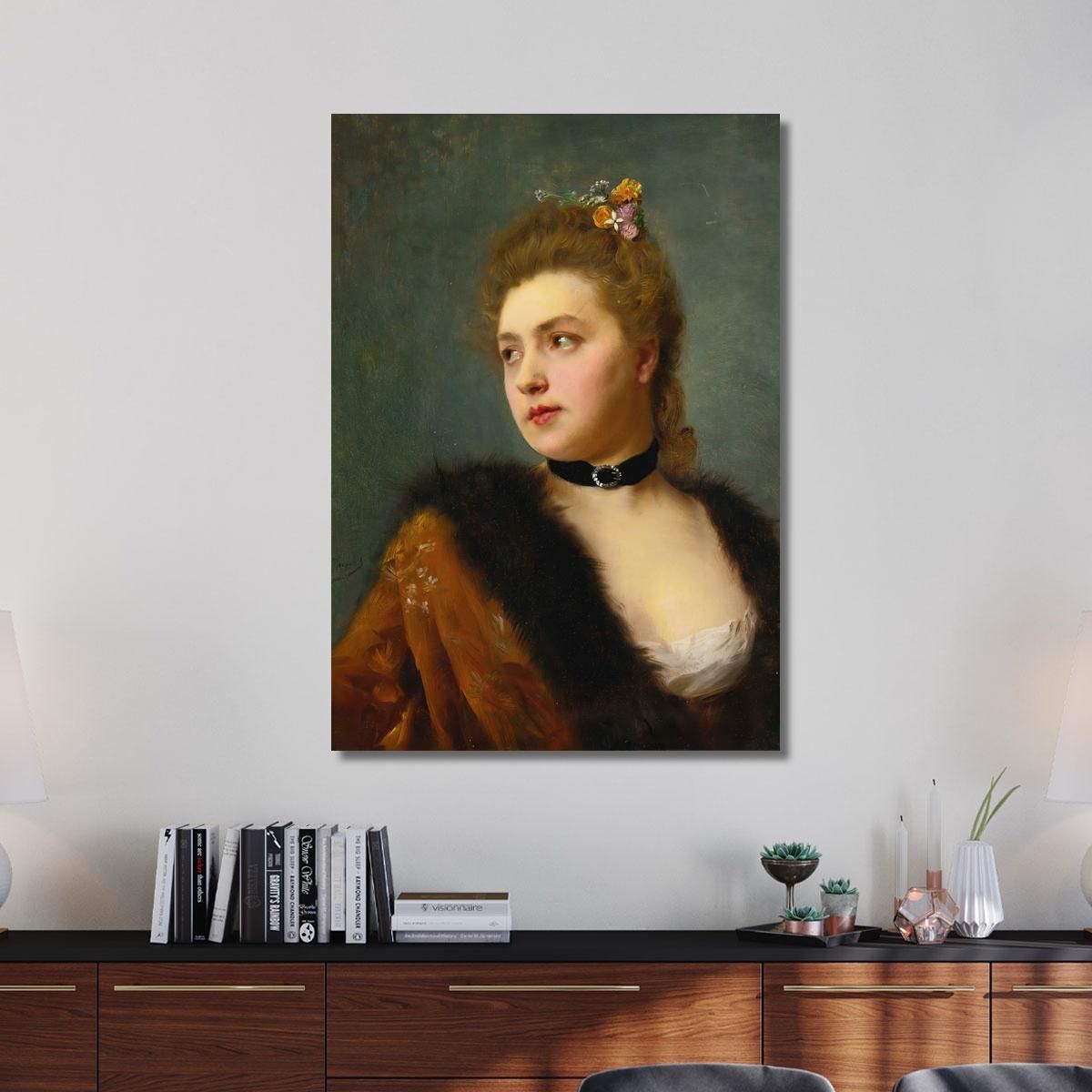 Parisienne Gustave Jean Jacquet gjj17 canvas print 