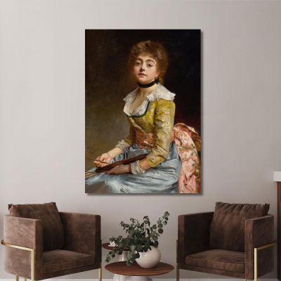 Portrait Of An Artist Gustave Jean Jacquet gjj20 canvas print 