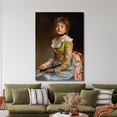 Portrait Of An Artist Gustave Jean Jacquet gjj20 canvas print 