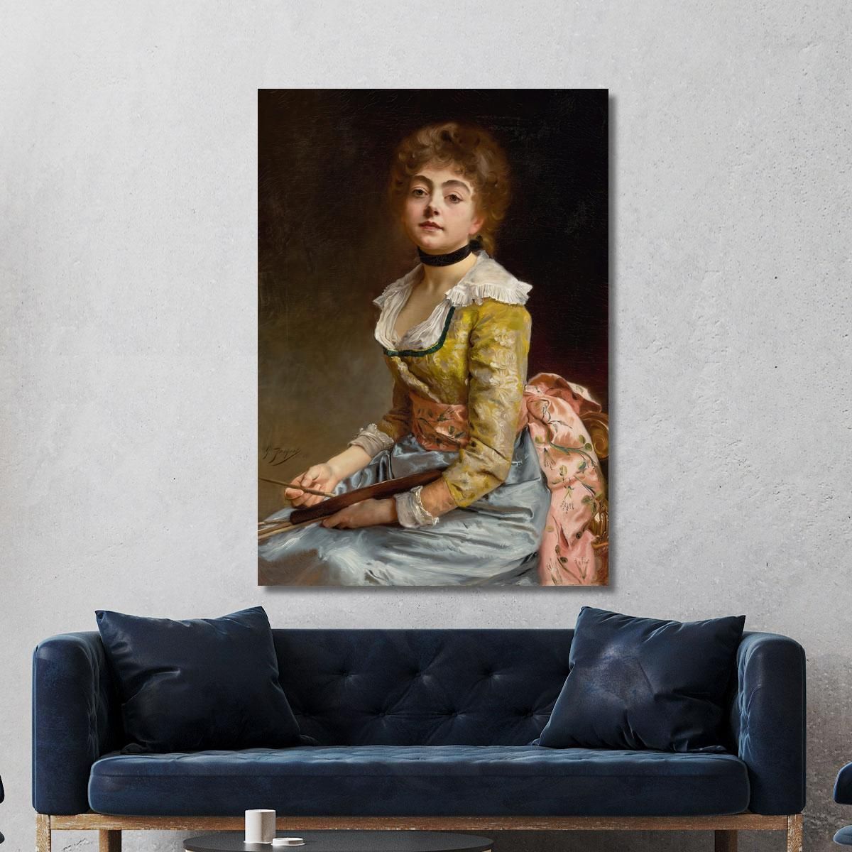 Portrait Of An Artist Gustave Jean Jacquet gjj20 canvas print 