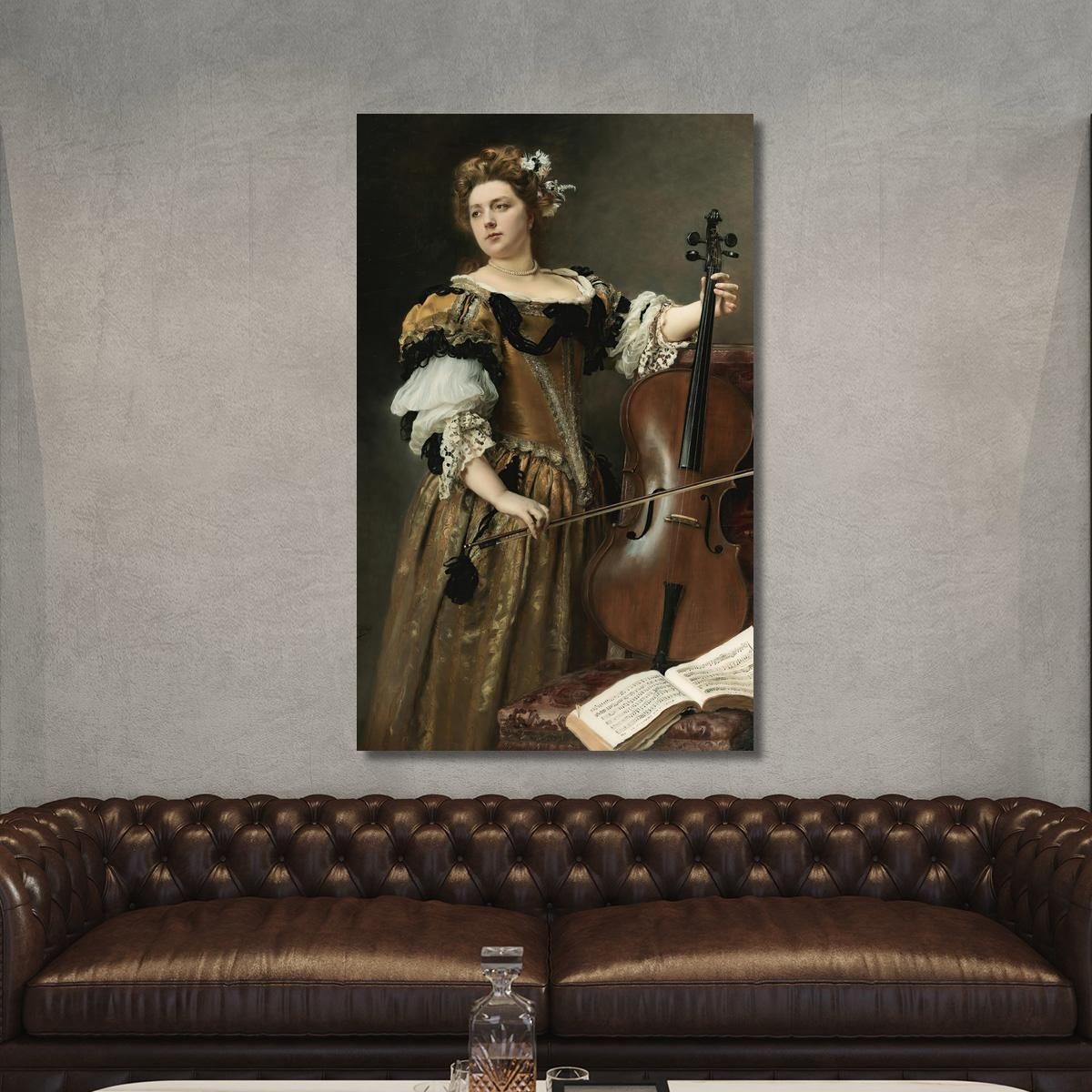 The Cello Player Gustave Jean Jacquet gjj21 canvas print 