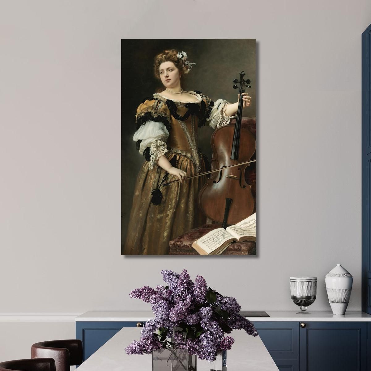 The Cello Player Gustave Jean Jacquet gjj21 canvas print 