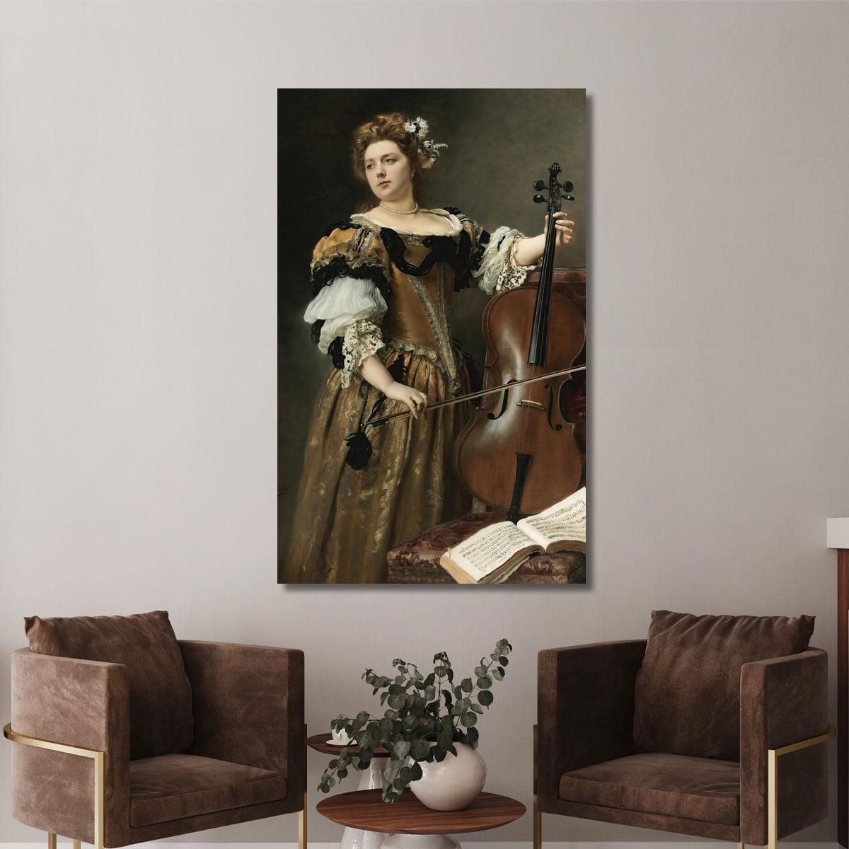 The Cello Player Gustave Jean Jacquet gjj21 canvas print 