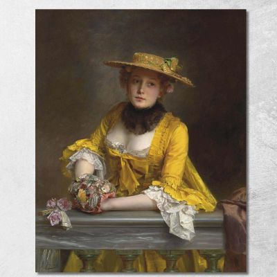 The Yellow Dress Gustave Jean Jacquet gjj23 canvas print 