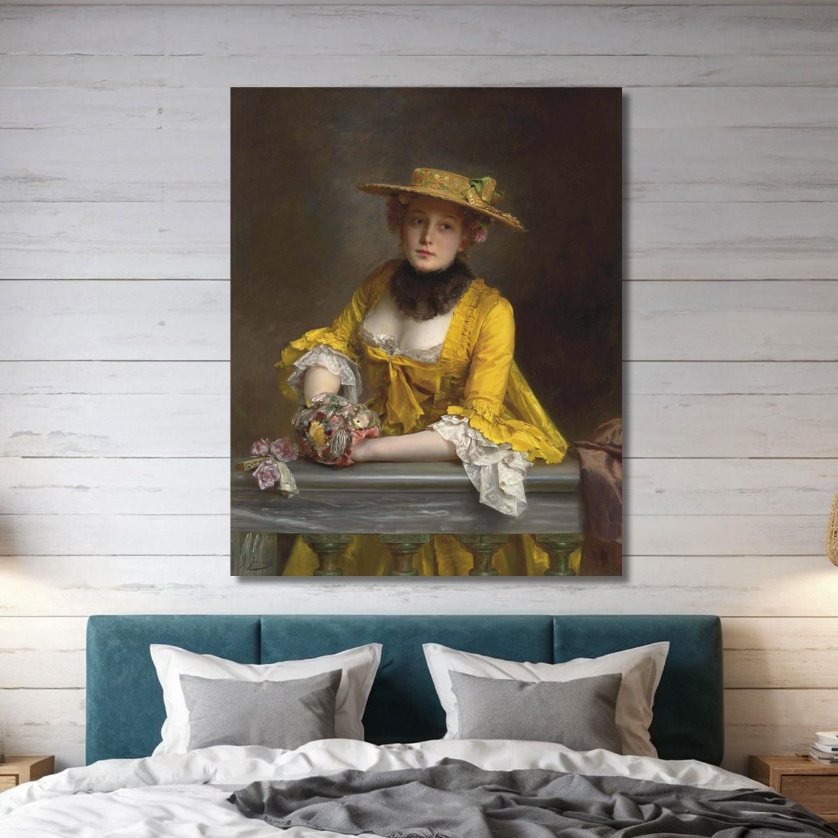 The Yellow Dress Gustave Jean Jacquet gjj23 canvas print 