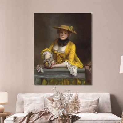 The Yellow Dress Gustave Jean Jacquet gjj23 canvas print 