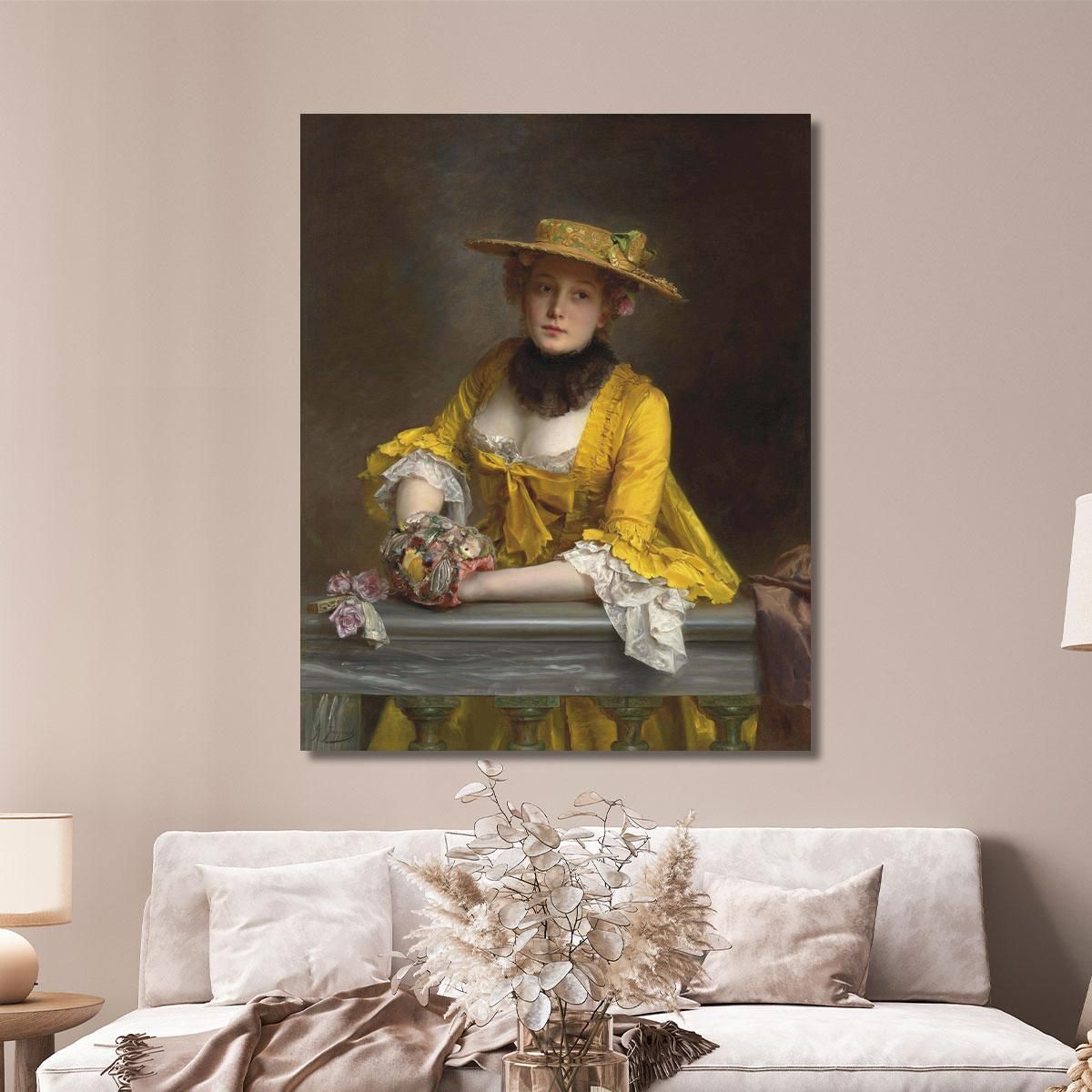 The Yellow Dress Gustave Jean Jacquet gjj23 canvas print 