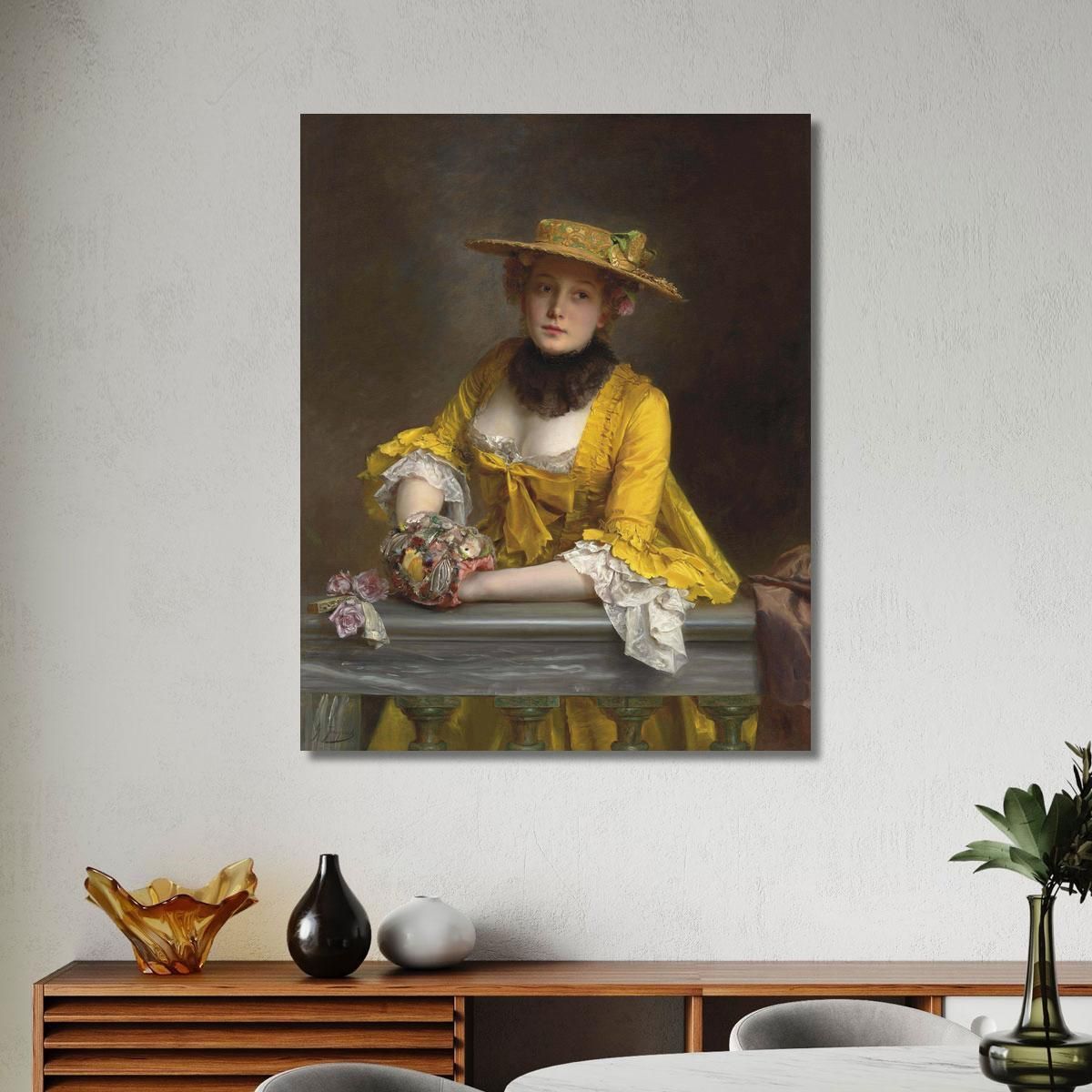 The Yellow Dress Gustave Jean Jacquet gjj23 canvas print 
