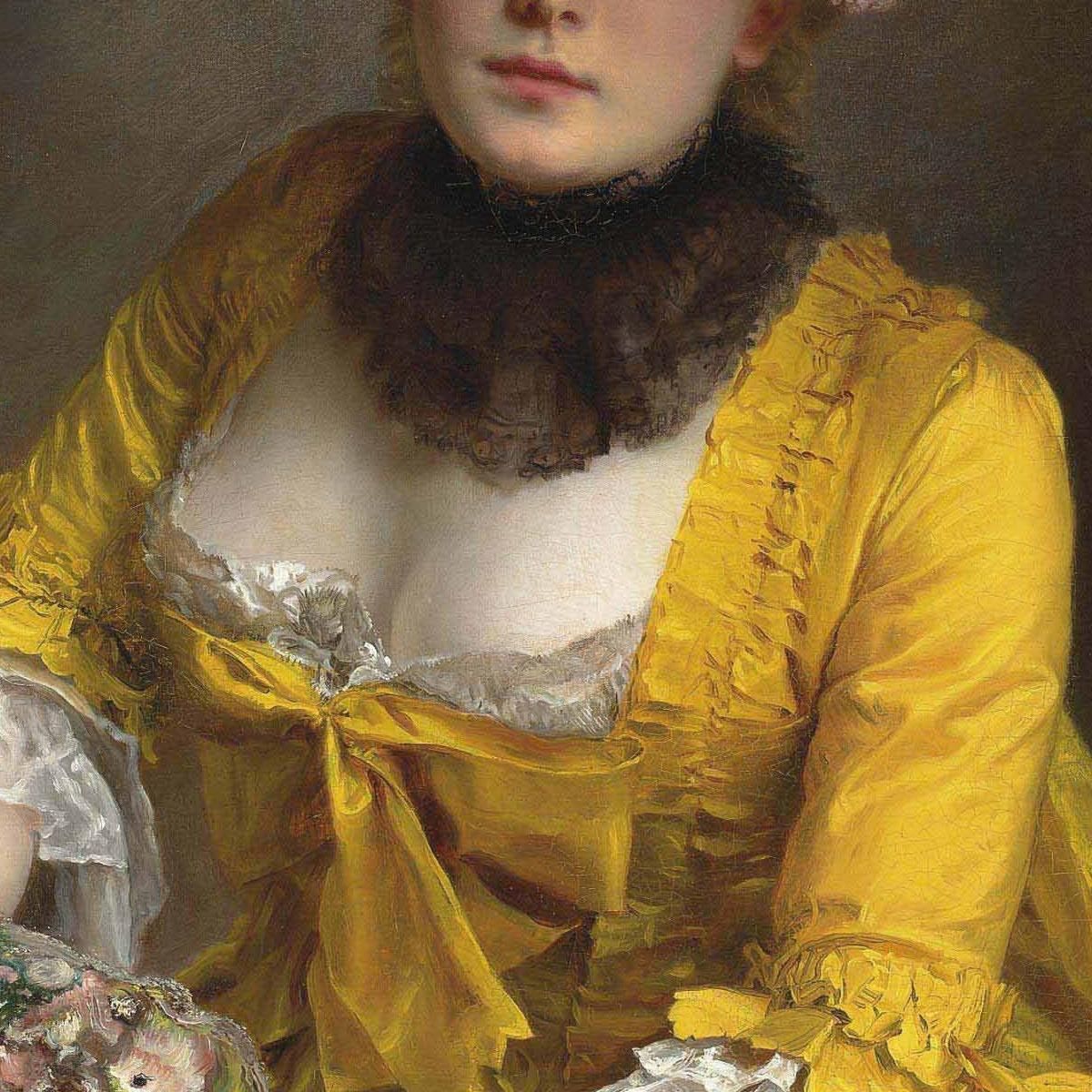 The Yellow Dress Gustave Jean Jacquet gjj23 canvas print
