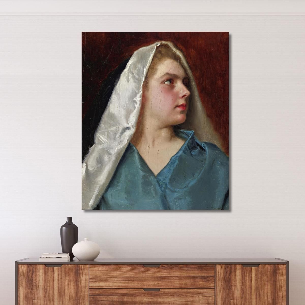 Woman With A Mantle Gustave Jean Jacquet gjj27 canvas print 