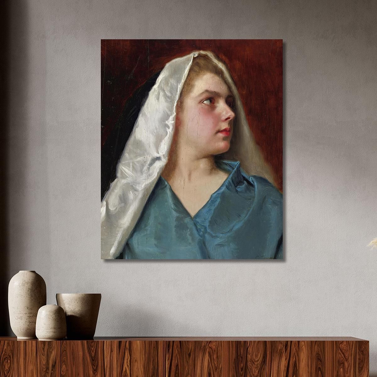 Woman With A Mantle Gustave Jean Jacquet gjj27 canvas print 