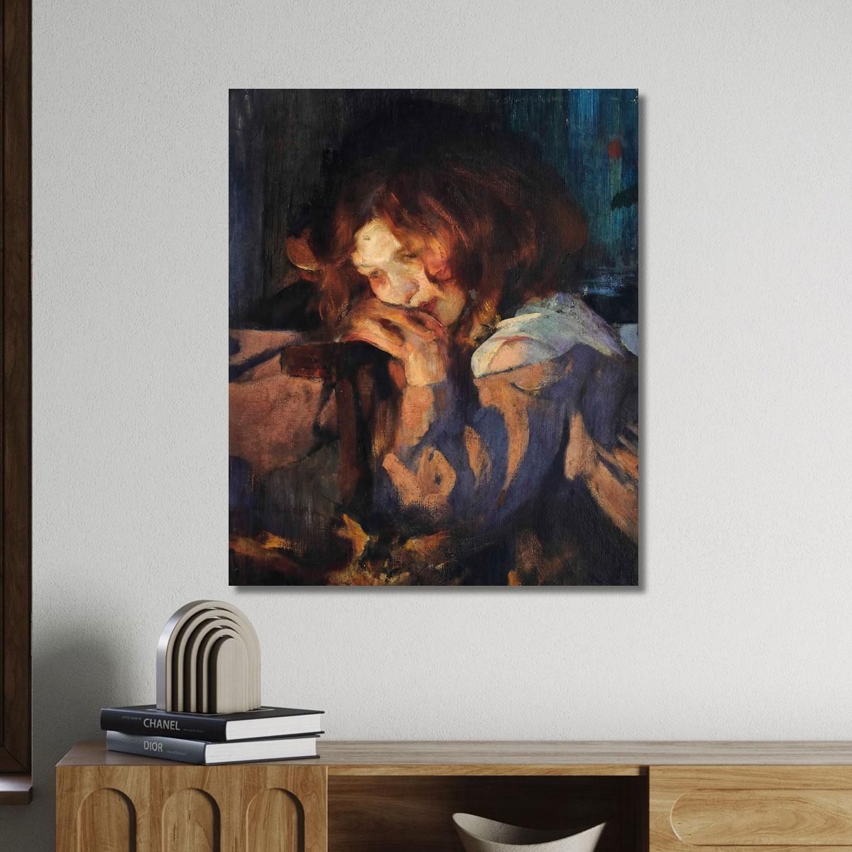 Kitty By Firelight James Jebusa Shannon jjs9 canvas print 