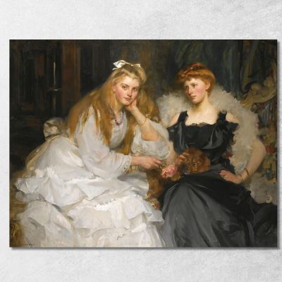 Portraits Of Lorna And Dorothy Bell Daughters Of W. Heward Bell Esq. James Jebusa Shannon jjs30 canvas print 