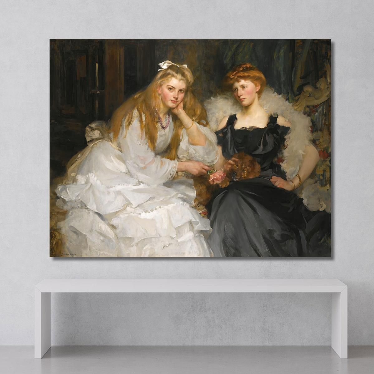 Portraits Of Lorna And Dorothy Bell Daughters Of W. Heward Bell Esq. James Jebusa Shannon jjs30 canvas print 