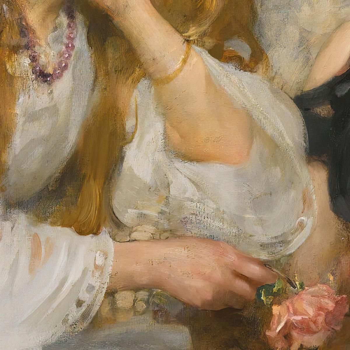 Portraits Of Lorna And Dorothy Bell Daughters Of W. Heward Bell Esq. James Jebusa Shannon jjs30 canvas print
